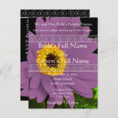 Elégant Gerber Daisy Faire-part de mariage (Devant / Derrière)