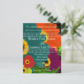 Elégant Gerber Daisy Faire-part de mariage (Debout devant)