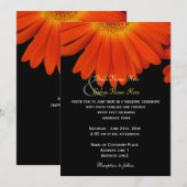 Elegant gerbera daisy bloemen bruiloft kaart (Voorkant / Achterkant)