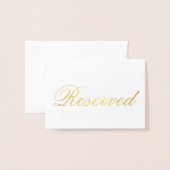 Elegant Gereserveerd Gold Foil Table Card Folie Kaarten (Voorkant met envelop)