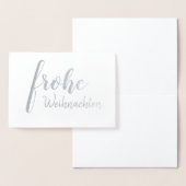Elegant German Frohe Weihnachten Merry Kerstmis Folie Kaarten (Display)