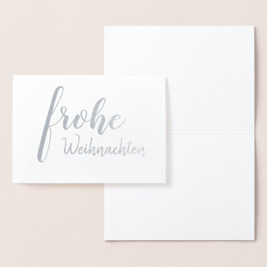 Elegant German Frohe Weihnachten Merry Kerstmis Folie Kaarten (Display)