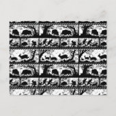 Elegant German Hunting Scene Running Deer and Boar Briefkaart (Voorkant)