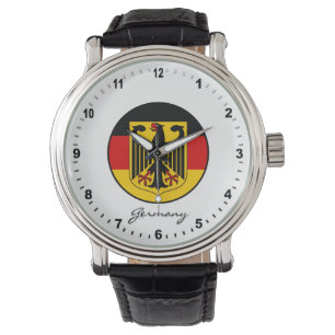 Elegant Germany Watch & German Flag / Deutschland Horloge