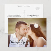 Elegant geschreven bruiloft Dank u Briefkaart (Voorkant / Achterkant)