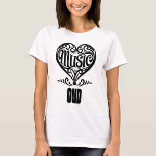 Elegant gescrolld hart voor onze liefhebbers t-shirt