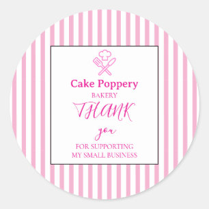 Elegant gestreept ronde sticker