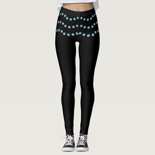 Elegant gestreepte golvende lijnen leggings (Voorkant)