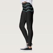 Elegant gestreepte golvende lijnen leggings (Links)