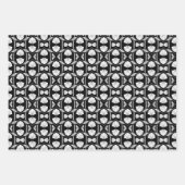 elegant getild zwart wit decopatroon inpakpapier vel (Voorkant 2)