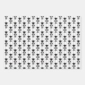 elegant getild zwart wit decopatroon inpakpapier vel (Voorkant)