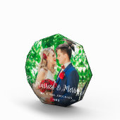 Elegant Getrouwd & Blij Foto Bruiloft Octagon (Rechts)