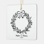 Elegant getrouwde Liefde foto Ornament (Links)
