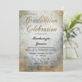 Elegant geverfde uitnodiging van de Copper Graduat (Staand voorkant)