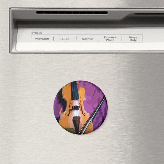 Elegant geweld tegen Paarse zijde, ronde magneet (Insitu (Vaatwasser))