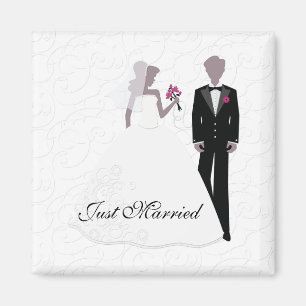 Elegant gewoon getrouwd magneet