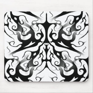 Elegant gezicht in vuur en vlammen Tribal Design Muismat