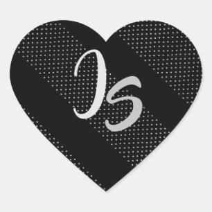Elegant Gift met persoonlijke Silver Monogram Hart Sticker
