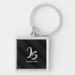 Elegant Gift met persoonlijke Silver Monogram Sleutelhanger