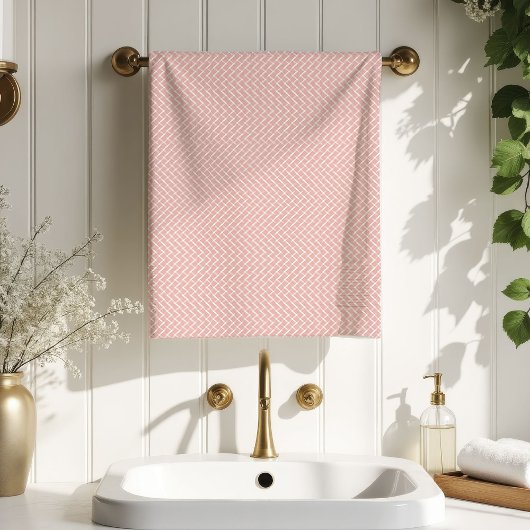 Elegant Gift Towel Rose Gold Plaid for Women