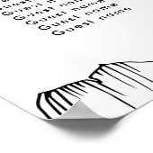 Elegant Ginkgo Biloba trouwzitje Poster (Hoek)