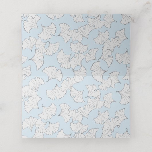 Elegant ginkgo-bladeren met aangepaste achtergrond (Binnenkant ongevouwen)