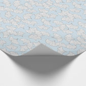 Elegant ginkgo-bladeren met aangepaste achtergrond cadeaupapier (Hoek)
