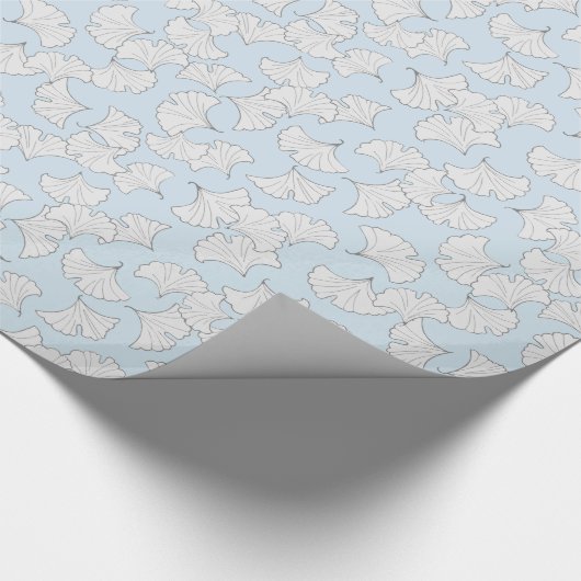 Elegant ginkgo-bladeren met aangepaste achtergrond cadeaupapier (Hoek)