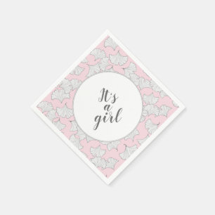 Elegant ginkgo-bladeren met aangepaste achtergrond servet