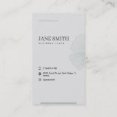 Elegant Ginkgo Leaf Minimalistisch Visitekaartje (Achterkant)