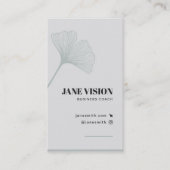 Elegant Ginkgo Leaf Minimalistisch Visitekaartje (Voorkant)