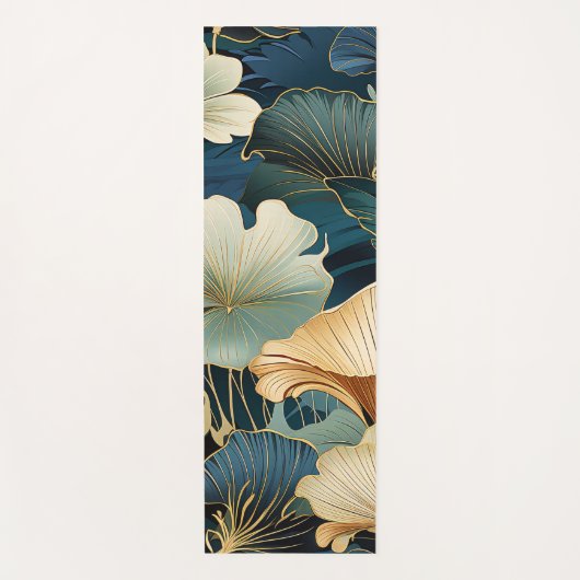 Elegant Ginko bloemontwerp Yogamat (Voorkant)