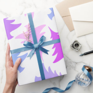 Elegant girale kleurrijke kerstboomstructuur cadeaupapier