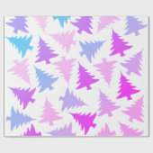 Elegant girale kleurrijke kerstboomstructuur cadeaupapier (Vlak)