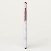 elegant girale roos goud glitter witte marmer roze Case-Mate iPhone case (Achterkant/links)