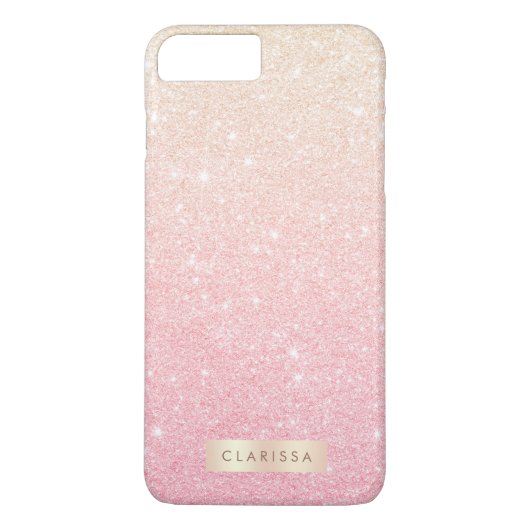 Elegant girale roos goudglitter Case-Mate iPhone case (Achterkant)