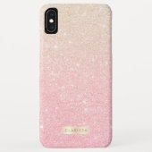 Elegant  girale roos goudglitter Case-Mate iPhone case (Achterkant)