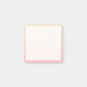 Elegant  girale roos goudglitter post-it® notes