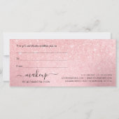 Elegant girale roze roze roos goudglitter make-up (Achterkant)