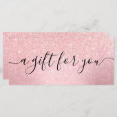 Elegant girale roze roze roos goudglitter make-up (Voorkant / Achterkant)