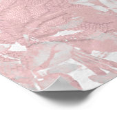 Elegant girale trendy roze koraal witte flesje poster (Hoek)