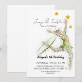 Elegant Girl Gymnastic invitation d'anniversaire (Devant / Derrière)