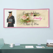 Elegant, Girly, Afstuderen, Aangepaste foto Spandoek (Beurs)