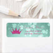 Elegant Girly Bokeh, Glittery Tiara Adres Label (Insitu)