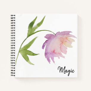 *~* Elegant Girly Chic Feminine Waterverf Peony Notitieboek