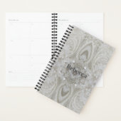 élégant girly chic gris crème beige blanc floral (Devant avec enveloppe)