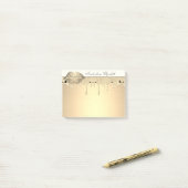 Elegant Girly, Gold Glitter Drives, Lips Post-it® Notes (Op bureau)