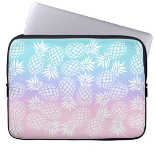 Elegant Girly Gradient Panapple Pattern Colorful Laptop Sleeve