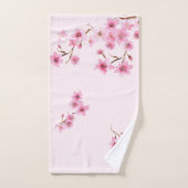 Elegant Girly Pink Cherry Blossom Floral Pattern Bad Handdoek (Handdoek)