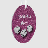 Elegant Girly Pink Glitter Last Bunco Ornament (voorkant)